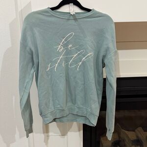 Bella Canvas Mint Green 'Be Still' Crewneck Sweater